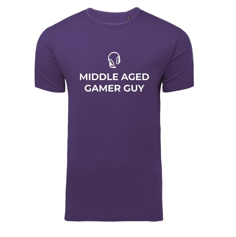 Middle Aged Gamer Guy Logo T-Shirt