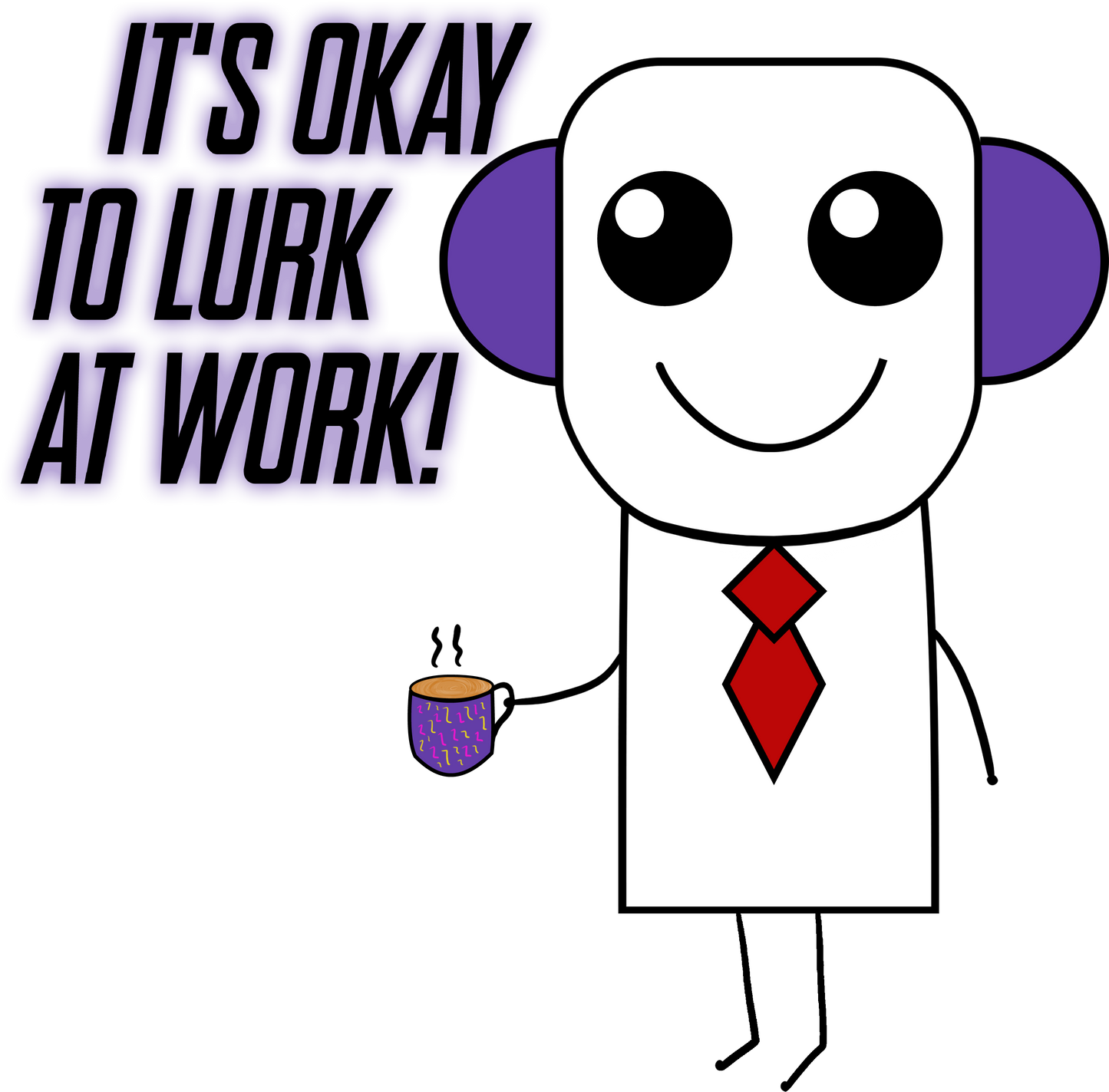 It's Okay To Lurk At Work Keyring